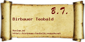 Birbauer Teobald névjegykártya